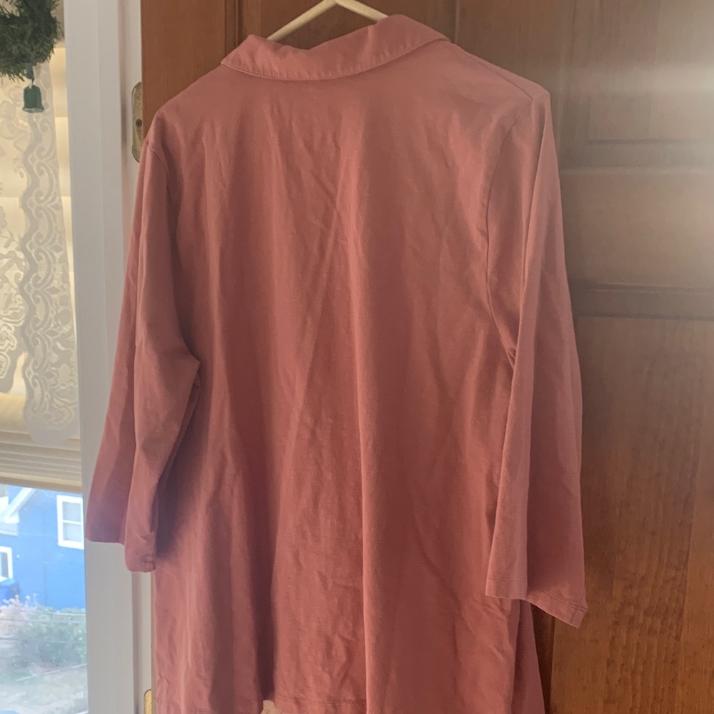 D&co  Women's Pink/coral  Button-Up Top - Picture 4 of 7
